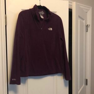 Plum north face fleece size medium